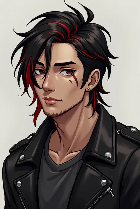  Álvaros appearance
Hair :
Cor: Bicolors ,  with black and red highlights .
Style:  Irregularly cut ,  with some longer locks falling over the forehead .
eyes:
Cor: therefore,  that transmits determination and intensity .
expression: always alert,  with a ...