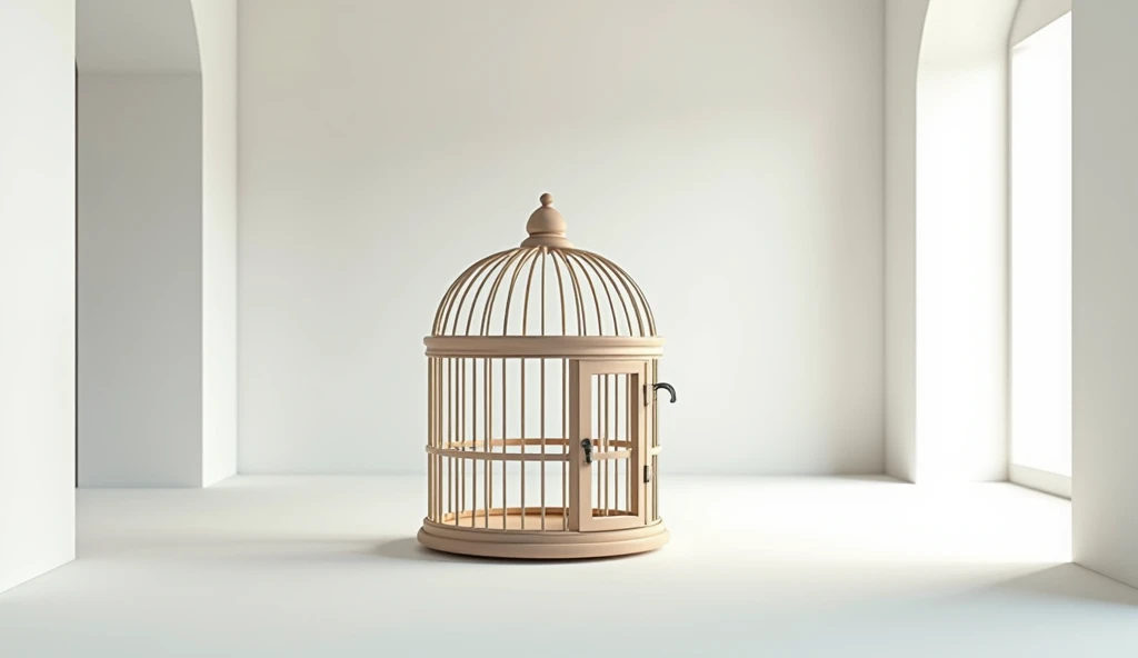 Empty Cage gallery 3d animated cartoon