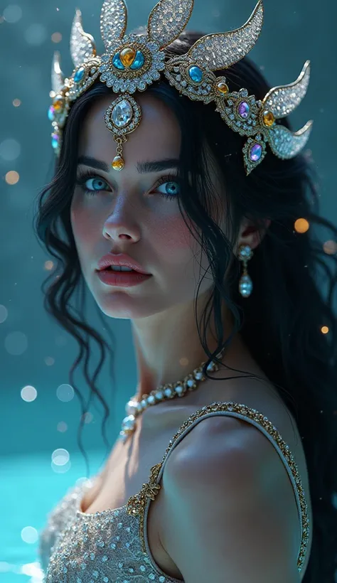  Woman like Megan Fox ,  Ana de Armas and Scarlett Johansson,indescribable beauty, very pretty,ethereal,electrical effects, her skin has chameleonic properties ,cuttlefish and octopus, that can change color and shape at will . she doesnt need clothes or je...