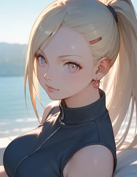  ((face)), ((head)), score_9, score_8_up, score_7_up, (solo), 1girl, ((ino yamanaka)), blond hair, ponytail, naruto, long hair, big breast, (close up:0.6), sitting, look at viewer, earrings, 
