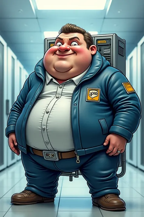 Create an image of a fat server