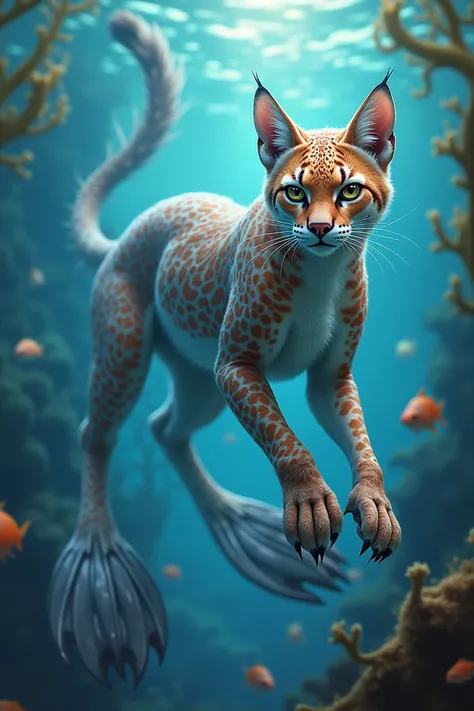 Marine puma with fish legs