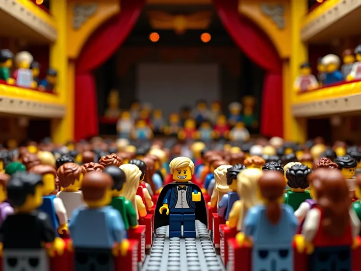 Lego auditorium with Lego characters
