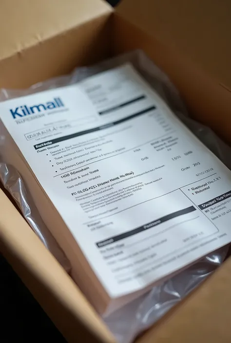 A copy of the kilimall paper placed in the package of a purchased modem on kilimall orders online specifically worth 1100  Kenyan shilling 