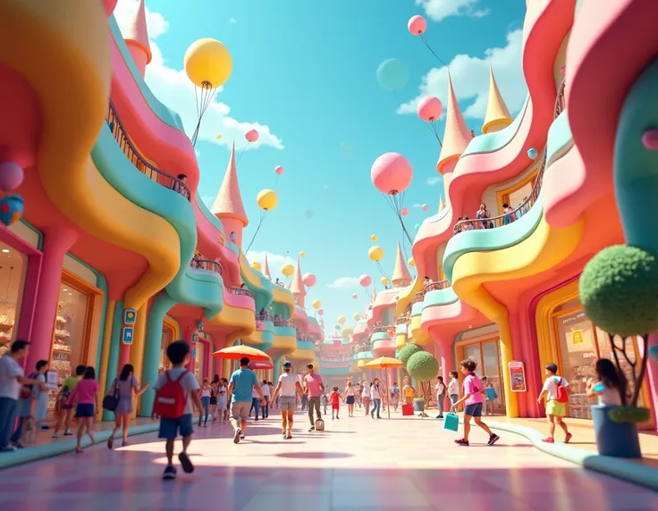 make a mall in a animated way{