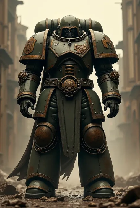 What would a space marine from the Warhammer 40k series look like if they were created in 1917 
