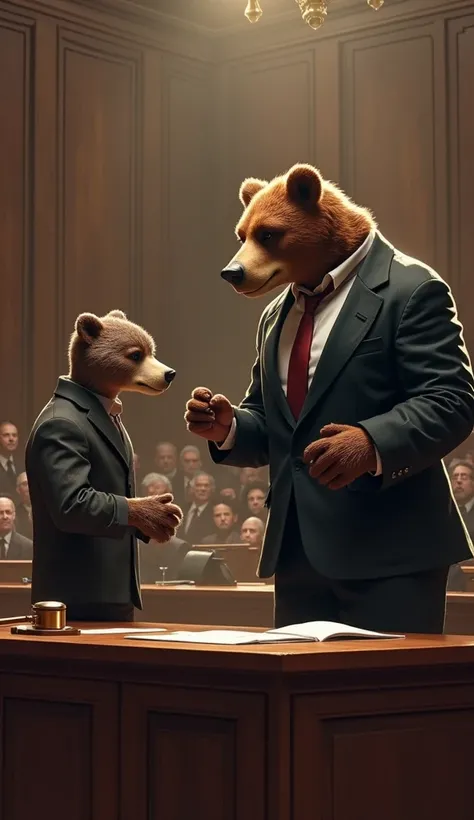 Bear is a lawyer who accuses a thief in court 