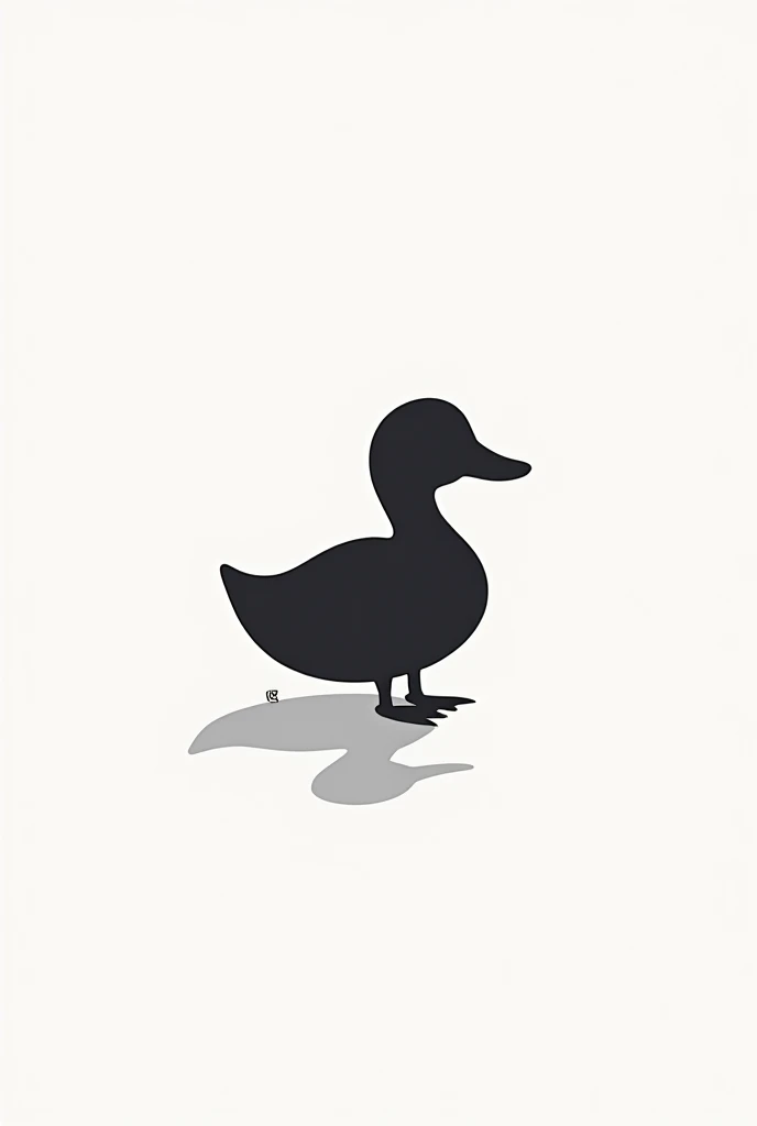 simple duck silhouette vector with white background