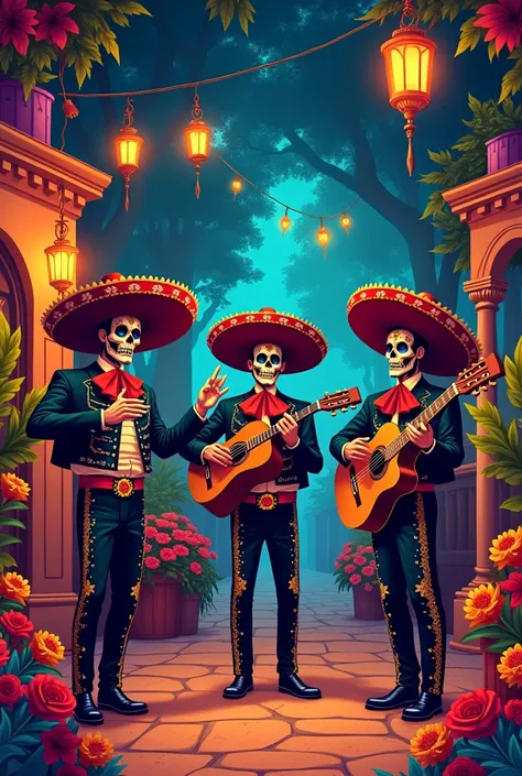 Mexican Day of the Dead musicians