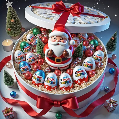 chocolate santa claus in foil by kinder surprise