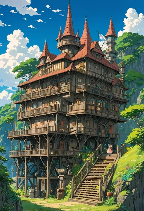   Studio Ghibli style animated film ,  cinematic film steel ,  best quality, masterpiece,  Representative works ,  Official Art, professional, Ultra intricate detailed, 8k