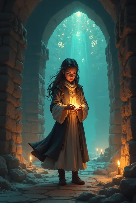 Fantasy image, Girl is the one chosen to unlock a secret