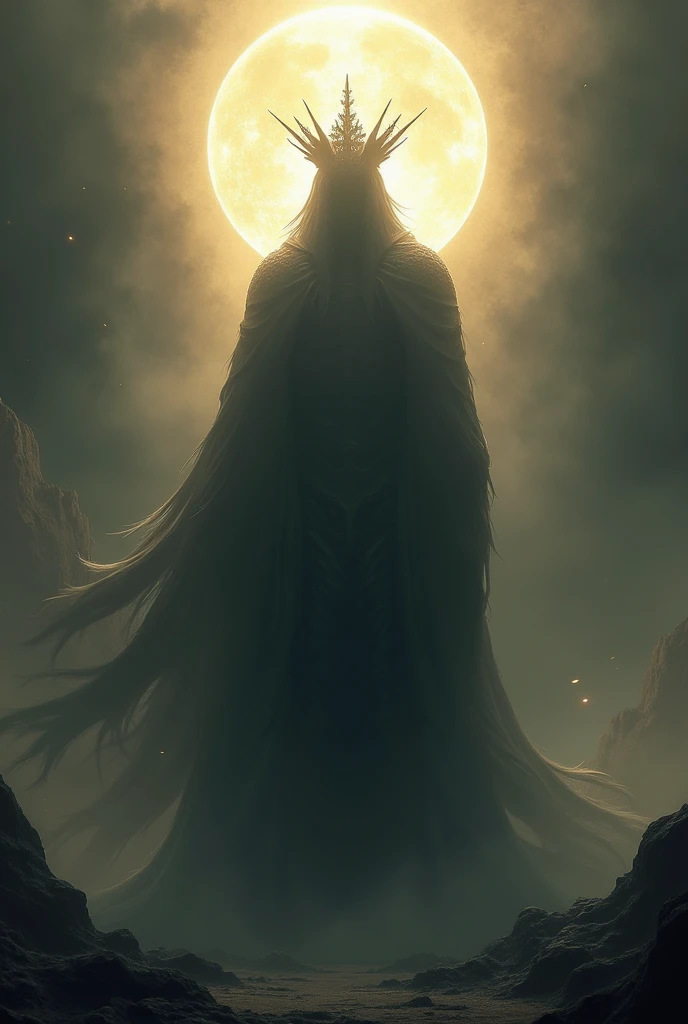 An image of the supreme god, just a silhouette that you cant see the face 