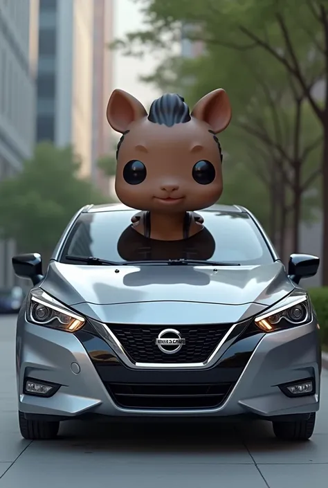 Nissan versa 2024 grey
 with Funko 