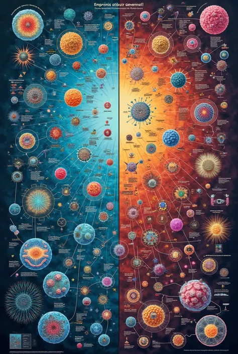  Textual chart on stem cells, embryonic and adult, a lot of creativity , originality and drawings 