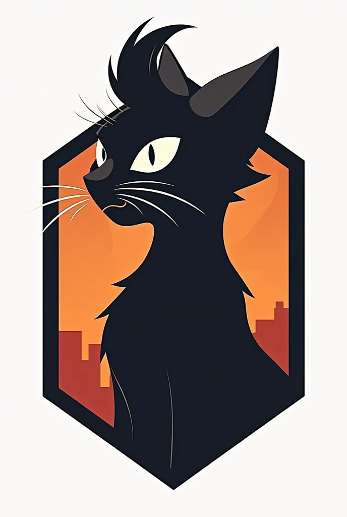  Create a logo in the shape of , for the Cardgame company , com nome Rebel Cat Games, Where does a male cat with a pompadour tuft show

Cat silhouette