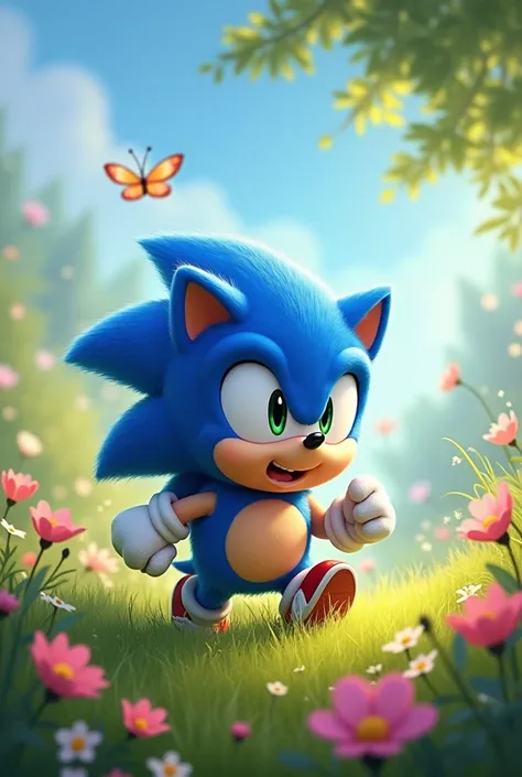 Sonic his baby hedgehog