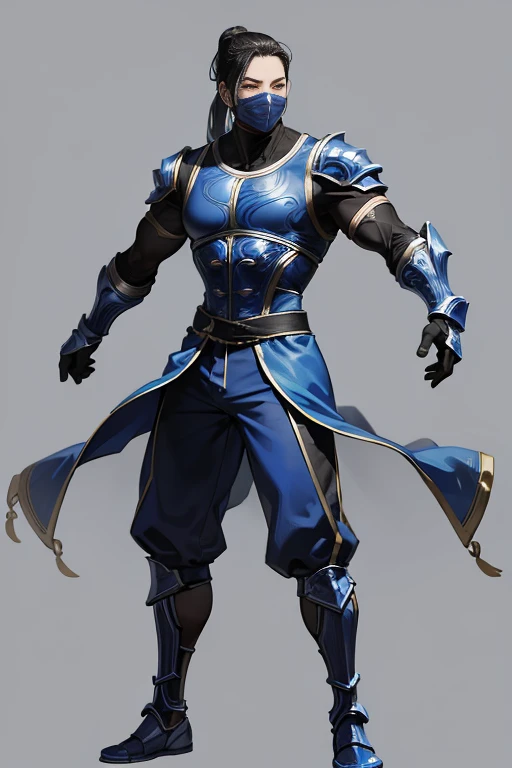 ,, mortal Kombat  , mortal kombat  subzero,  full-body images, mortal kombat  uniform,  mortal kombat  mask,  mortal kombat  subzero  masks,   full clothes,  blue and  gray   uniform,  gauntlet 