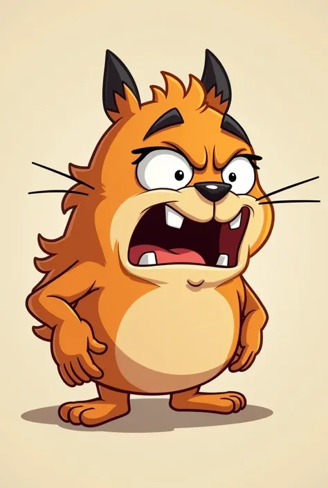 Image of cartoon character with disgusted face.