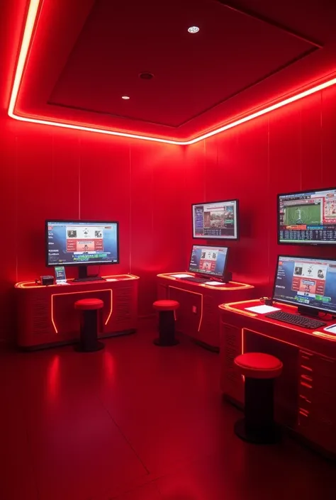 Red image with a red background depicting sports betting, without people