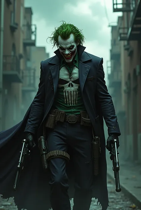 Make scary dark joker as the punisher