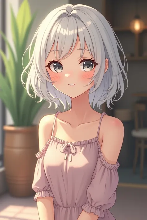 A WHITE-SKIN GIRL,  measures 1 .65 tall,  she is an introverted girl and at the same time ,  Cheerful and friendly ,  has short hair up to her shoulders , has white hair, Like the one in her eyes ,  only that they are a little greyish,   she usually wears ...