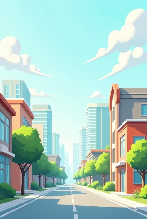 Animation background modern town simple and easy to draw