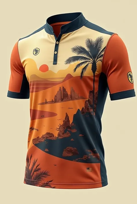 Sports shirt design inspired by the Guajira desert 