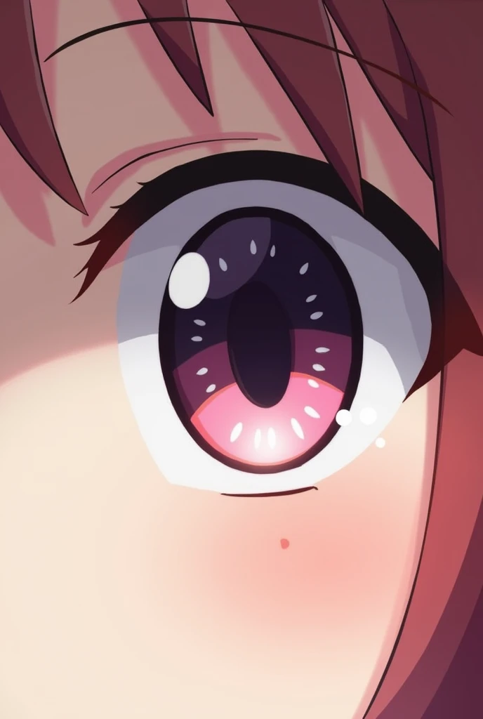 Anime eye in the foreground