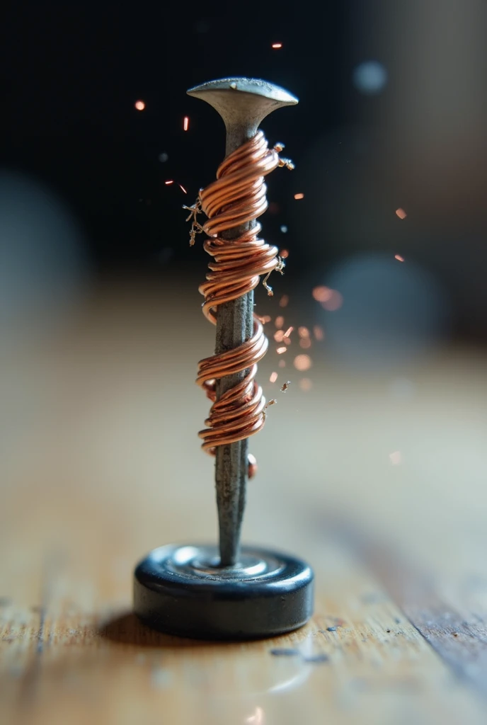 Do an experiment of a nail wrapped in copper wire and the poles of the wires in a small battery