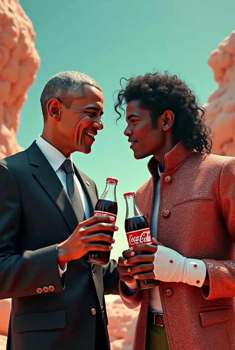 barack obama drinking coke with michael jackson