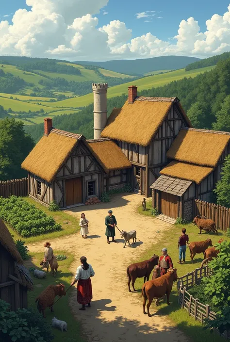 Medieval noblemans farm, 2D 