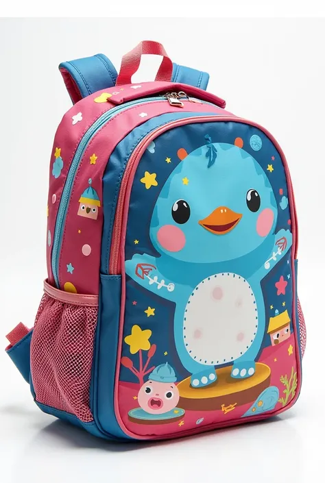 Create a personalized backpack for a young audience .  This backpack may have a personalized print and extra compartments and accessories