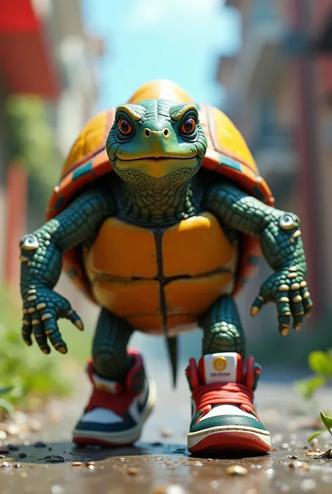 Turtle fusion with sneakers 