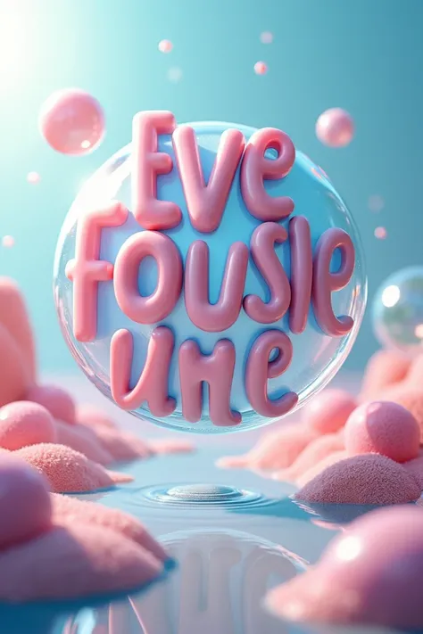 A 3d bubbles font text image floating with this name below. Stories with me"with a bubble 3d 