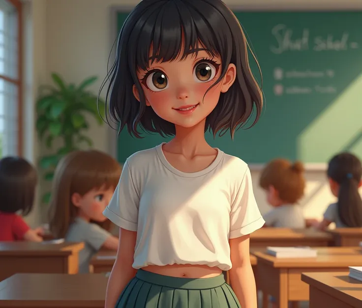 
Prompt:
Beautiful girl, school features, T-shirt Highlight, (juicy glow face skin:1.3), Sharp face structure, stomach, Shiny Oiled Skin, skirt, cleavage, close up, bangs hair , (authentic:1.5), splended, kindness, around classroom, thighs