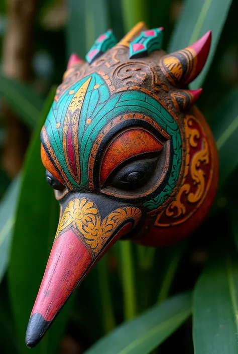 Boruca mask in the shape of a hummingbird