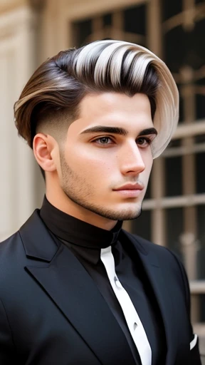 A 25-Year-Old Man Abramo Stylish Hair Focused On The Face