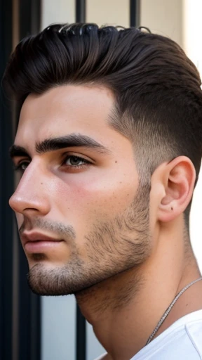 A 26-year-old man Abramo focuses on his face