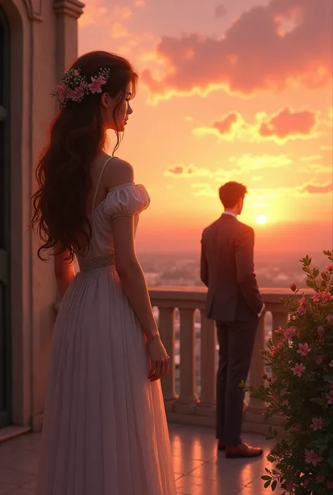  The scene takes place on a balcony illuminated by the sunrise.  The dawn dyes the sky with soft tones of gold and pink .
Juliet:  a single young girl of great beauty , with fair skin ,  bright eyes and a delicate face ,  with long and medium wavy brown ha...