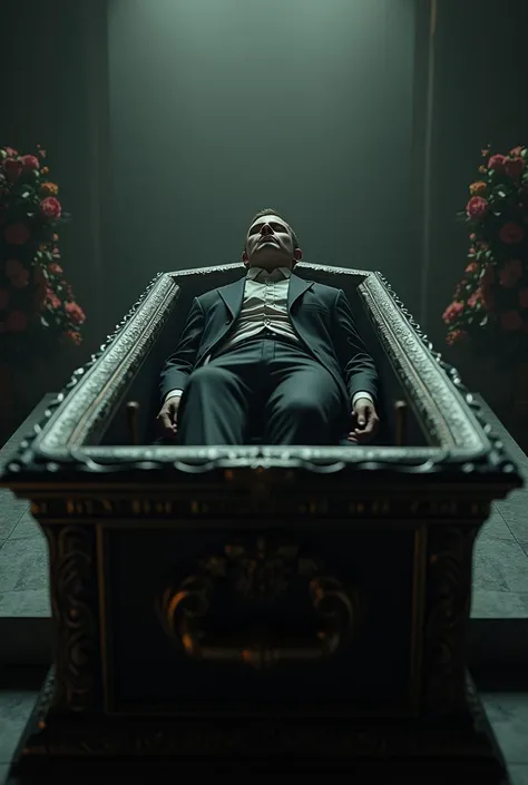 Person inside the casket 