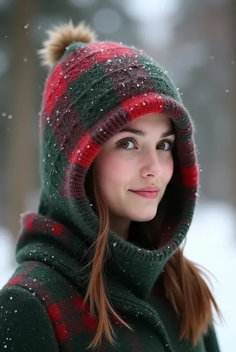 hooded wool Christmas hat