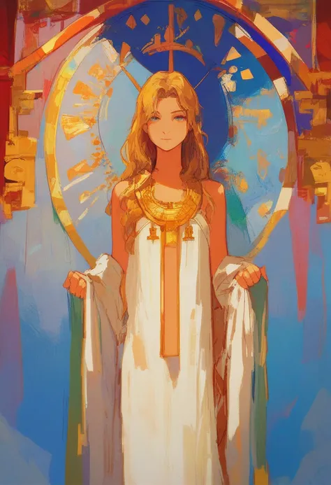 score_9, score_8_up, score_7_up, score_6_up, score_5_up, score_4_up, masterpiece, 1girl, human priest, long hair, golden flair, temple setting, loose robes, gritty, looking at viewer, anime