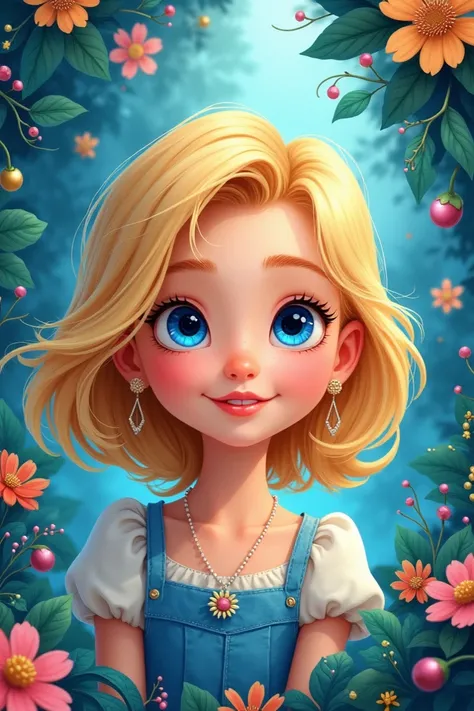 Disney cover with blonde girl but not so much long hair and blue eyes 