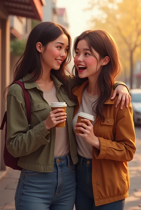 two friends smiling