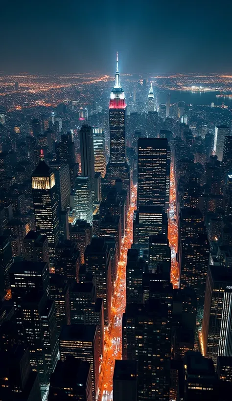 Night view、Lots of buildings、new york、上からのNight view、Very Sparkling 