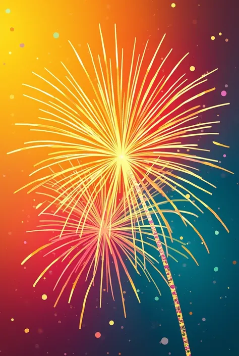 I would like to design a festival poster. Pop art style fireworks with 3 mood Tone colors yellow, orange and blue green.