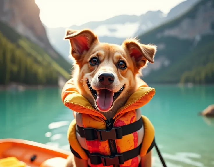 We want an image like this, we want a lifejacket with a dogs photo printed on it.
