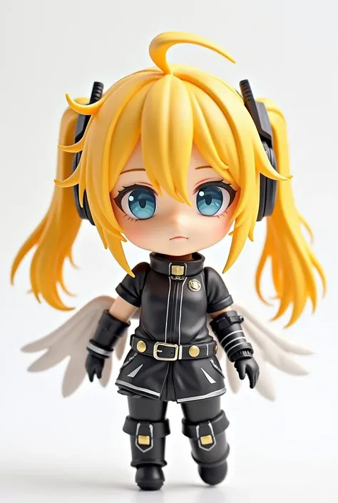 SD Character,The doll has a full body and looks like an angel ,    Cyberpunk , golden hair in Good Smile Company anime style , The photo is、Shi Tao,   has become a hot topic in the CG Society , Neo-Dada, from   Arknights, style as   Nendoroid  ,   Arknight...