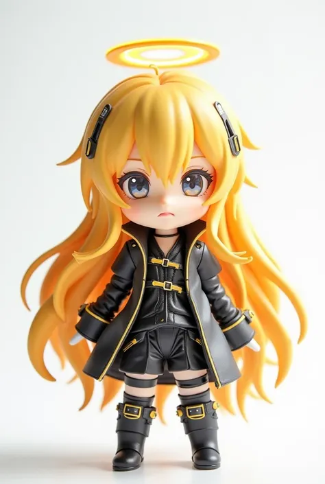 SD Character,The doll has a full body and looks like an angel ,    Cyberpunk , golden hair in Good Smile Company anime style , The photo is、Shi Tao,   has become a hot topic in the CG Society , Neo-Dada, from   Arknights, style as   Nendoroid  ,   Arknight...